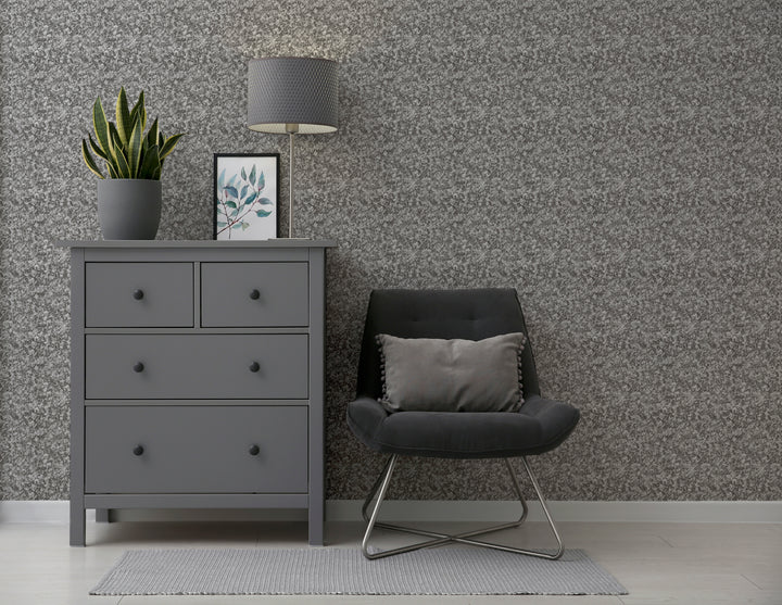 Arthouse Velvet Crush Foil Wallpaper Gunmetal Maz Decor