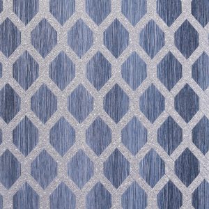 Arthouse Radiance Trellis Wallpaper - Navy/Silver