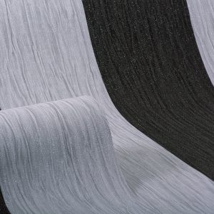 Debona Crystal Stripe Glitter Wallpaper - Black/Silver