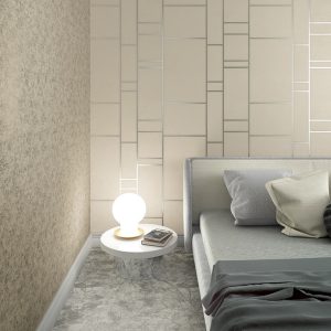 Muriva Marburg Tiles Wallpaper - Gold/Beige
