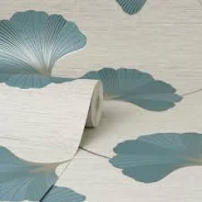 Fine Decor Miya Ginko Wallpaper -Teal