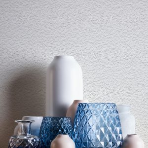 AS Creation Textured Blown Vinyl stipple Wallpaper - White