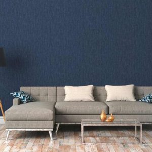 AS Creation Vintage plain Wallpaper - Navy Blue