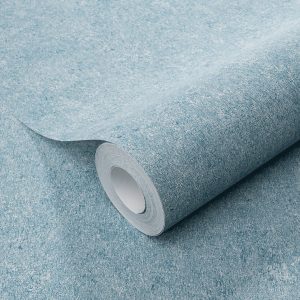 Erismann linen Plain Texture Wallpaper - Blue