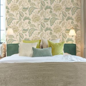 Belgravia Maya Trail Texture Wallpaper - Sage/Cream